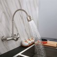thumbnail image 4 of Stainless Steel Kitchen Faucet Wall Mounted Kitchen Sink Tap 360° Swivel Sink Mixer Brushed Kitchen Taps, 4 of 5