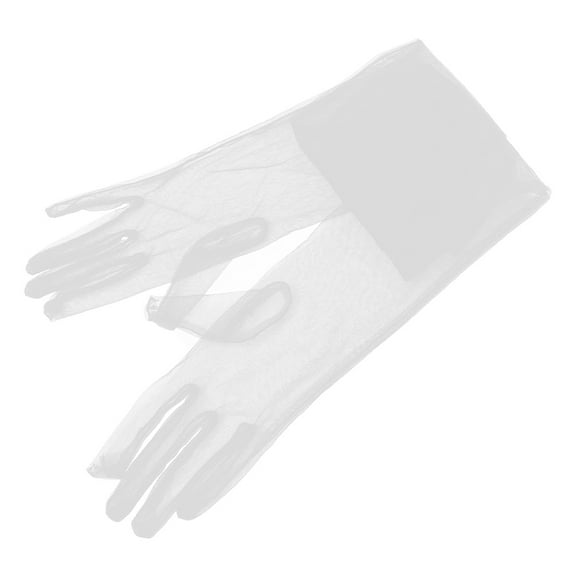 COMPUKAS White Long Lace Gloves for Bridal Tea Party Wedding Evening Opera Banquet