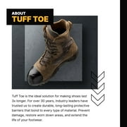Boot Toe Protector Adhesive, Shoe Glue Toe Protectors for Shoes and Work Boots - Waterproof, Heat Resistant, Heavy Duty Protective Layer and Shoe Repair Kit - Easy Application, Covers 2 Shoes, Tan Co