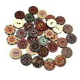 thumbnail image 2 of 100Pc Assorted Flower 2 Hole Decorative Wood Button for Sewing Scrapbooking 20mm, 2 of 7