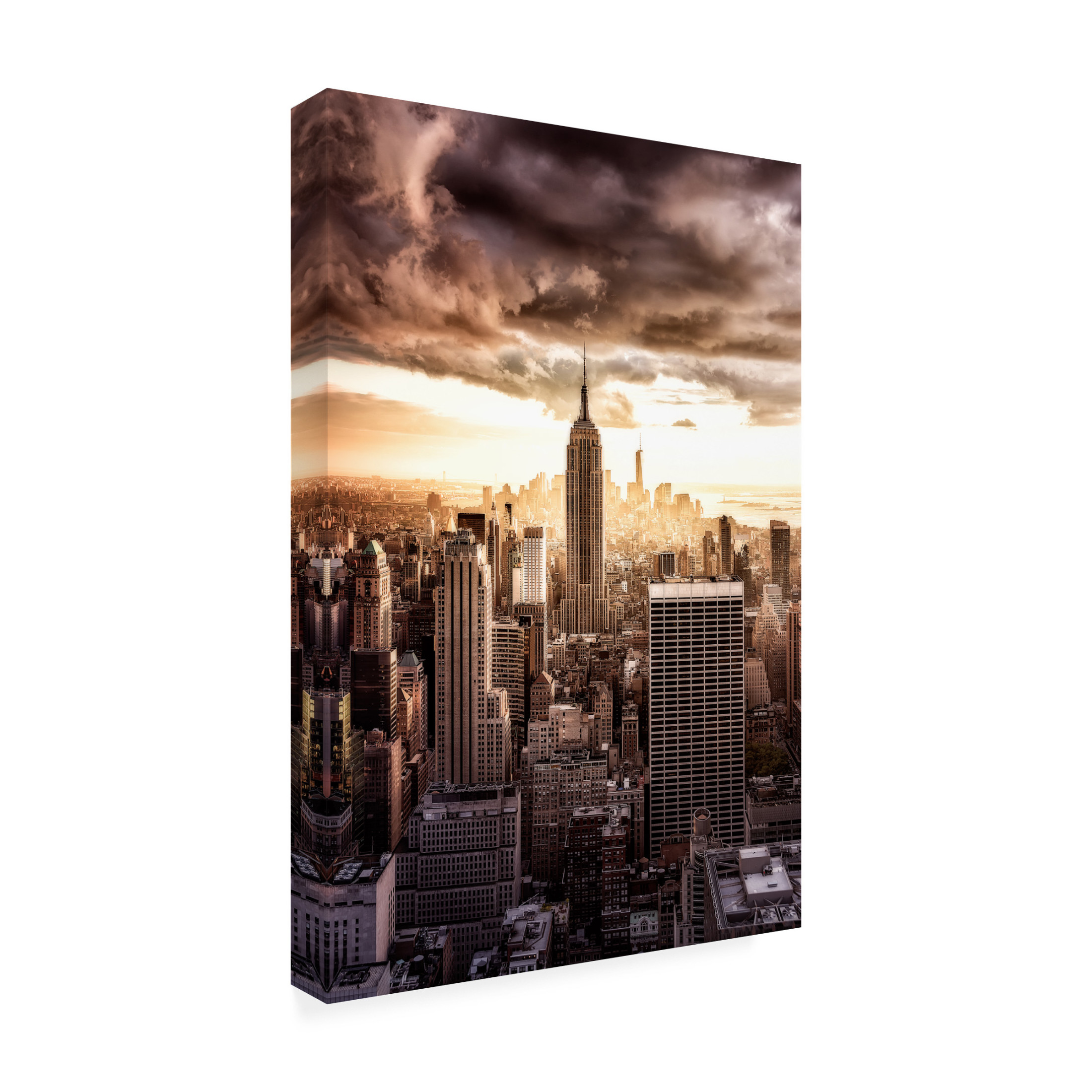 Canvas Wall Art - Javier de la 'Top Of The Sunsets' Wall Art for Living Room, Bedroom, or Office D?cor by Trademark Fine Art - 16 x 24 Inches