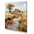 thumbnail image 2 of Designart "Nostalgic Rural Scenes In Neo-Impressionism I" Countryside Wall Art Living Room, 2 of 7