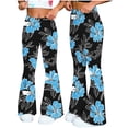 thumbnail image 5 of Cutuoiiu Womens Trendy Watercolor Print Flared Pants with Elastic Waistband for Fitness and Casual Outings Gift, 5 of 7