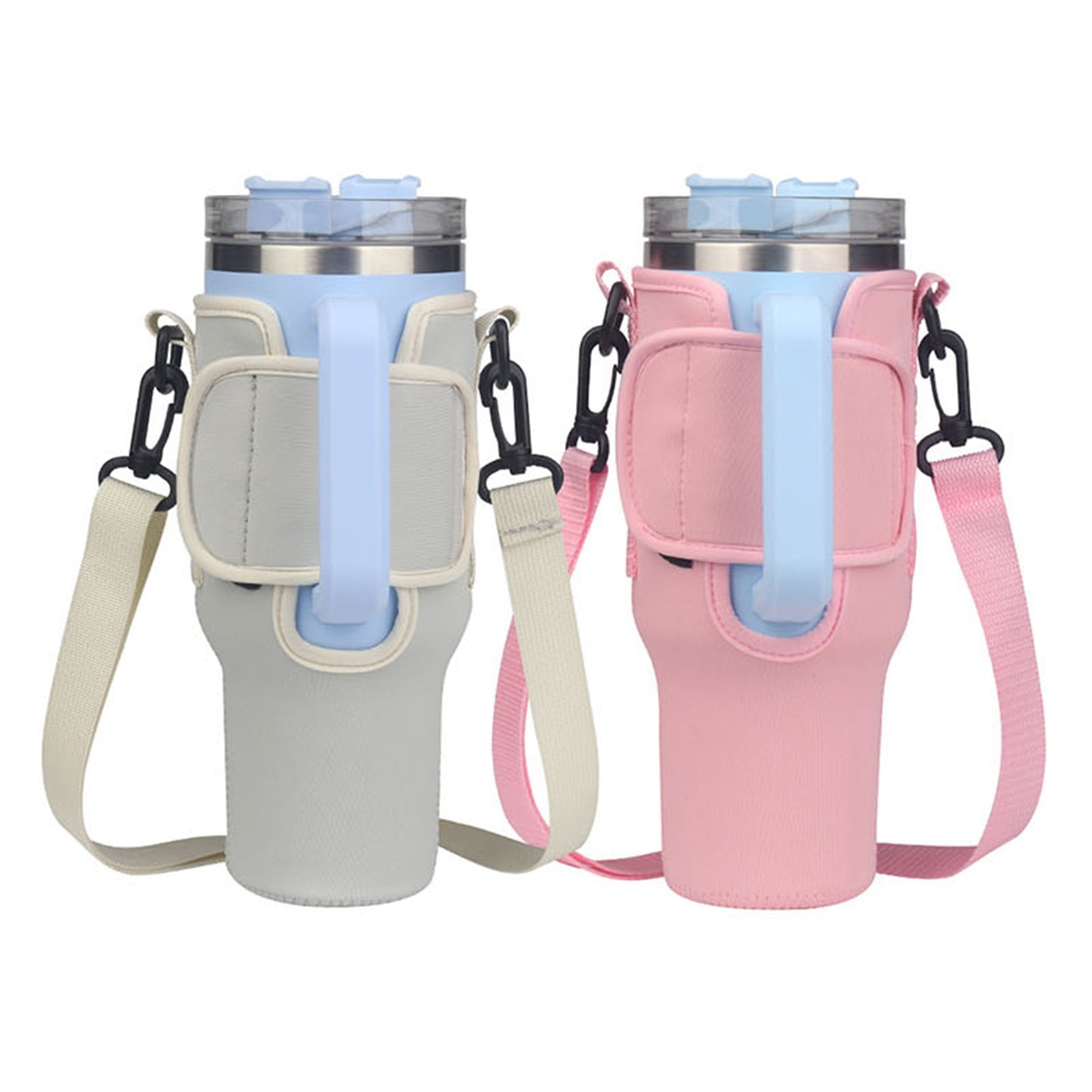 Cup Sleeve with Adjustable Strap Portable Sling Cup Sleeve Adjustable  Shoulder Strap Water Bottle Bag Holder Tumbler for 30/40