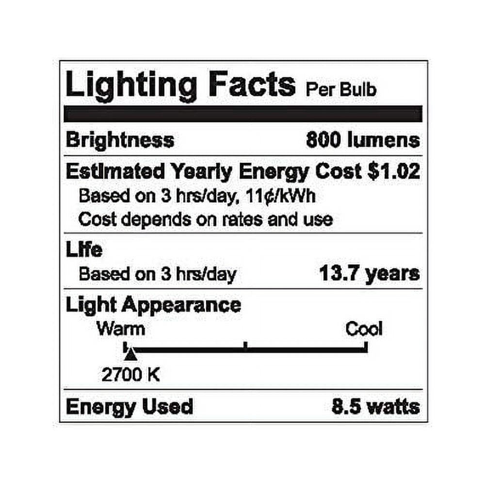 GE Relax 8-Pack 60 W Equivalent Dimmable Warm White A19 LED Light Fixture Light Bulbs