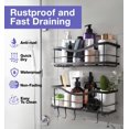thumbnail image 5 of KINCMAX Premium Shower Caddy, Self Adhesive Shower Organizer w/ 4 Hooks- Matte Black, 5 of 7