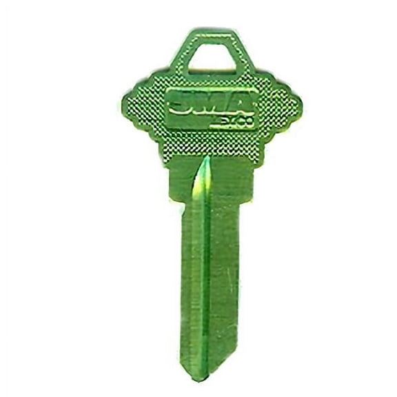 JMA SLG-3.AGR Aluminum Key Blank, SC1 Green (10-Pack)