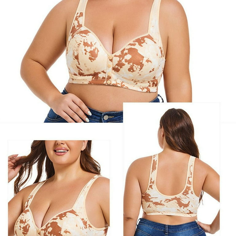 Womens Oversized Everyday Bras, Daisy Bras for Women, Front Snap