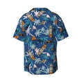 thumbnail image 2 of Wukai Hawaiian Style Men's Casual Short-Sleeve Button Down Shirt - Lightweight Summer Dress Shirt for Daily Wear-4X-Large, 2 of 7
