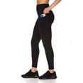 thumbnail image 2 of Reebok Women's Solid Print High Rise 7/8 Legging with 25" Inseam and Side Pockets, 2 of 4