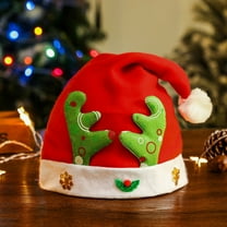 Stijggn Plush Santa Christmas Hats Christmas Ornaments Unisex Velvet Holiday Hat Xmas Unisex Classic Santa Hat Xmas Holiday Party Costume Favors Gifts Accessoriess