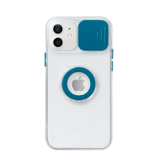 Soft TPU Phone Case For iPhone 12 Pro in Dark Cyan Camera Lens Protection Cover
