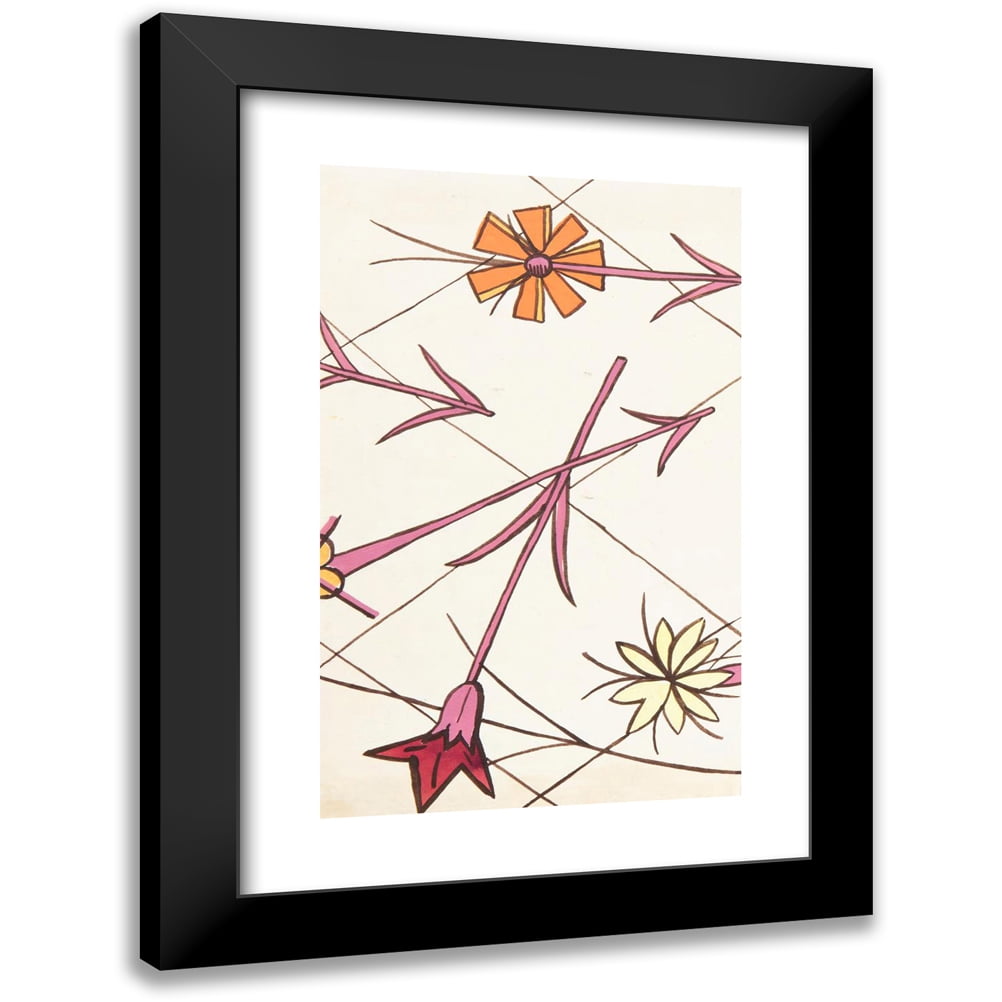 Anonymous 11x14 Black Modern Framed Museum Art Print Titled - Textile Design- Mittagstee (Afternoon Tea) (1910-19)