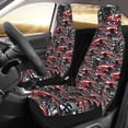 thumbnail image 2 of Zufioo Red And Blue Cars Full Set Car Seat Covers with Soft Padding 2PCS Universal Auto Front Seats Protector Fits Cars, SUVs, Sedans, and Trucks, 2 of 7