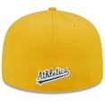 thumbnail image 4 of Men's New Era Green/Gold Athletics Gameday Sideswipe 59FIFTY Fitted Hat, 4 of 6
