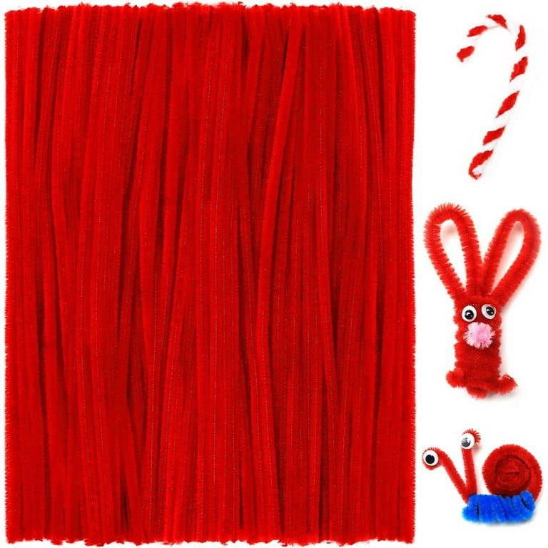 Pipe Cleaners for Crafts (200pcs in Red), 12 inch Long Pipe Cleaners, Red  Pipe Cleaners.\u2026