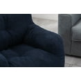 thumbnail image 4 of Modern Soft Tufted Foam Bean Bag Chair with Teddy Fabric, Ergonomic Backrest, Large Beanbag Lazy Sofa for Living Room, Dining Room, Bedroom, Shop Mall, Dark Blue, 4 of 7
