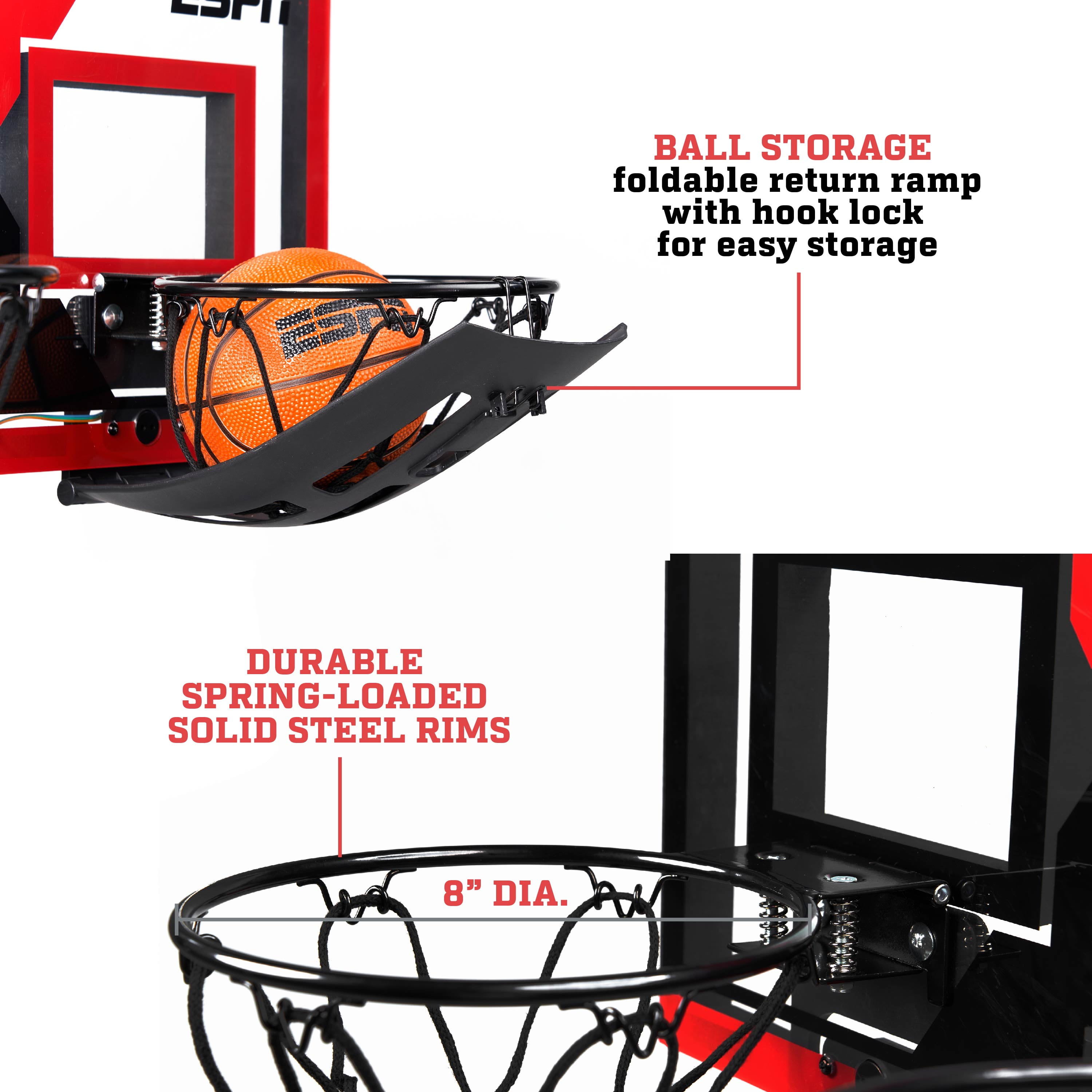 ESPN Jogo de basquete EZ Fold para 2 jogadores com pontuação de