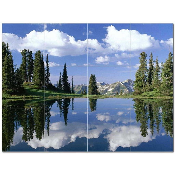 Lake Scene Ceramic Tile Mural Kitchen Backsplash Bathroom Shower 405393-S43