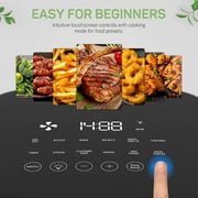 Air Fryer, 6-Quart Smart Air Fryer, 12-in-1 Functions - Air Fry, Roast, Reheat, Dehydrate, Bake, Steam, and More, 400°F Max Temperature, Beige