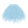 thumbnail image 2 of Tulle Skirts for Women High Waisted Irregular Mesh Layered A Line Mini Tutu Skirt Elegant Puffy Fairy Skirts, 2 of 3