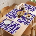 thumbnail image 5 of Dark Purple White Stripes Placemats Set&nbsp;of&nbsp;8 Abstract Geometric Aesthetic Striped Heat Insulation Washable Place Mats, Non-Slip Table Mats for Dining Table Party Kitchen Decor,13x19 Inch, 5 of 9