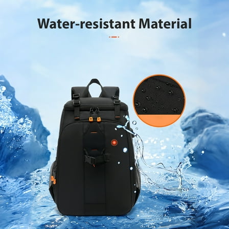 Backpack Camera Backpack Water-resistant Camera Bag Photography Backpack Large Capacity Camera Case With Tripod Holder 15.6 Inch Laptop Compartment External USB Charging Port For