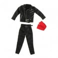 thumbnail image 1 of Conjunto de chaqueta para muñeca, figura masculina, disfraz con pantalones, cinturón, bufanda, traje Mini para figuras de 6 pulgadas, 1/12, 1 of 9
