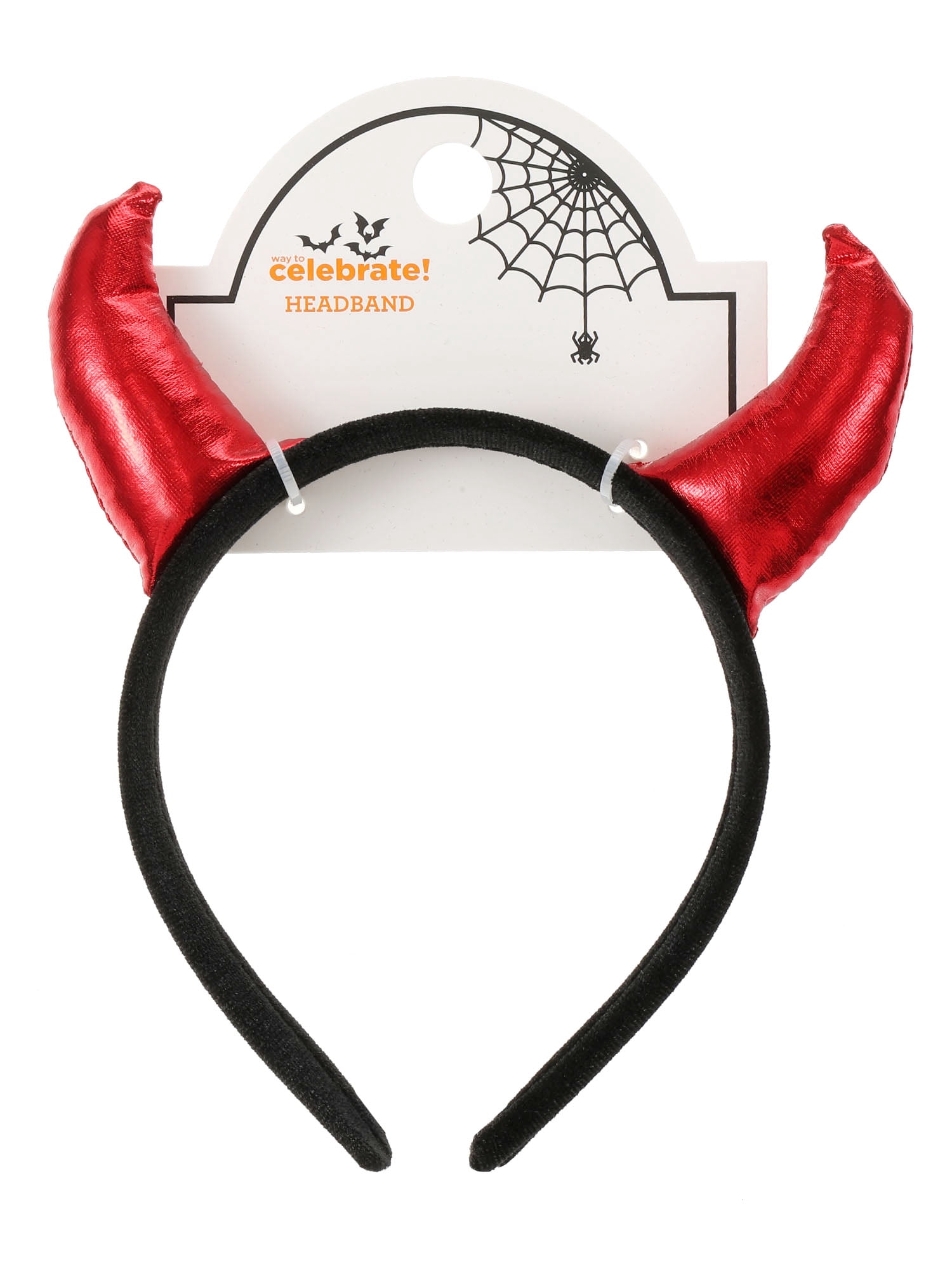 Way To Celebrate Halloween Women's Devil Horns Headband, Red