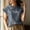 *Gray, variant on ClodeEU Women's Round Neck Short Sleeve Ruff Trim T-Shirt,Casual Loose Fit Solid Color Blouse Top for Summer Army Green,Women's Plus L