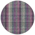 thumbnail image 2 of Addison Rugs Chantille Indoor/Outdoor Transitional Plaid Plum Washable Round Rug, 8' x 8', 2 of 6