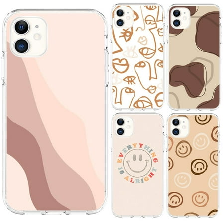Smiley Simplicity Pattern Phone Case for iPhone 11, iPhone XR for iPhone 13 Case 12 11 X Xr Xs 7 8 9 Plus Pro Max Case Cover Protection Colorful iPhone Case Gifts for Women