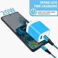 thumbnail image 5 of USB C Block,USB C Charger Block FiveBox 20W PD Android Type C Charger Block,iPhone Charger,QC3.0 Dual USB C Wall Charger Plug Power Adapter USB C Brick Fast Charging Block Type C Block,,Blue, 5 of 7