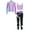 Light Purple, variant on Hansber Kids Girls 3 Pcs Skating Dance Outfit Jacket Crop Top with Pants Set Ice Skating Gymnastic Light Purple 16