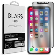 CoverON Apple iPhone XS / iPhone X Tempered Glass Screen Protector - InvisiGuard Series Full Coverage 9H with Faceplate (Case Friendly)