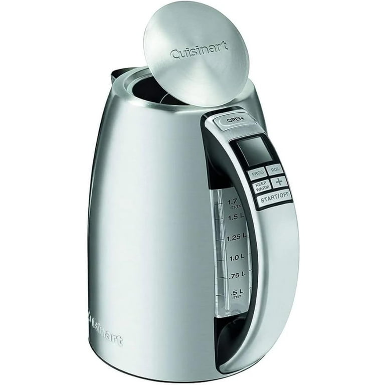 Open Box Cuisinart CPK 20FR 1.7L Digital PerfecTemp Cordless Electric Kettle SILVER Walmart
