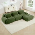 thumbnail image 5 of Green Ottoman for Modular Sectional Sofa, Corduroy Deep Seat for Oversized Compressed Boneless Sectional Couches for Living Room Bedroom Apartment, Cloud Sofa Couch, Memory Foam, No Assembly, 5 of 8