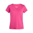 thumbnail image 5 of Time and Tru Women's Slub V Neck Tee with Short Sleeves, Sizes XS-XXXL, 5 of 5
