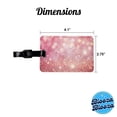 thumbnail image 3 of Light Pink Faux Glitter Faux Leather Travel Luggage Tag, 3 of 7