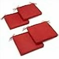 thumbnail image 3 of Blazing Needles Outdoor Micro Suede 19-Inch by 20-Inch by 3-1/2-Inch Zippered Cushions, Cardinal Red, Set of 4, 3 of 3