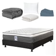 thumbnail image 1 of Colchón Matrimonial + Box Belu + Edredón Homy+ Sábanas + Almohada de Osos + Protector Spring Air Dicasa Phantom, 1 of 8