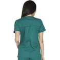 thumbnail image 4 of Cherokee Workwear Core Stretch Scrubs Top for Women V-Neck Plus Size WW630, 2XL, Hunter, 4 of 6