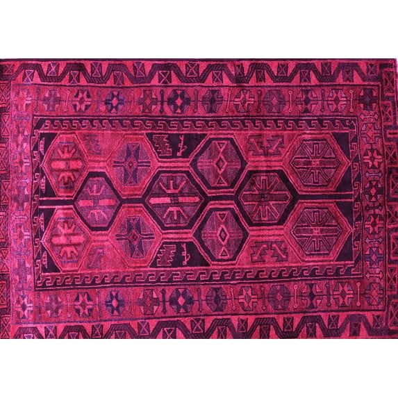 Ahgly Company Indoor Rectangle Persian Pink Traditional Area Rugs, 8' x 10'