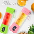 thumbnail image 3 of Cheers.US 380ml Portable USB Personal Blender for Shakes and Smoothies with Travel Cup and Lid, Black Home Blender Squeezer, 3 of 7