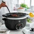 thumbnail image 5 of GreenLife 6qt Healthy Ceramic Nonstick Slow Cooker | Black, 5 of 10