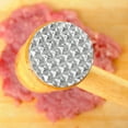 thumbnail image 3 of Shoreew Double-sided Meat Tenderizer Hammer Comfortable Grip Wooden Long Handle Heavy Duty Steak Chicken Beef Poultry Mallet Pounder Flattener, 3 of 6