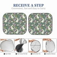 thumbnail image 7 of Uemuo Retro Bunny Floral Printed 2 PCS Car Windshield Sun Shade, Auto Sun Heat and UV Rays Blocker, Foldable Automotive Front Window Sunshade Protector, 7 of 7