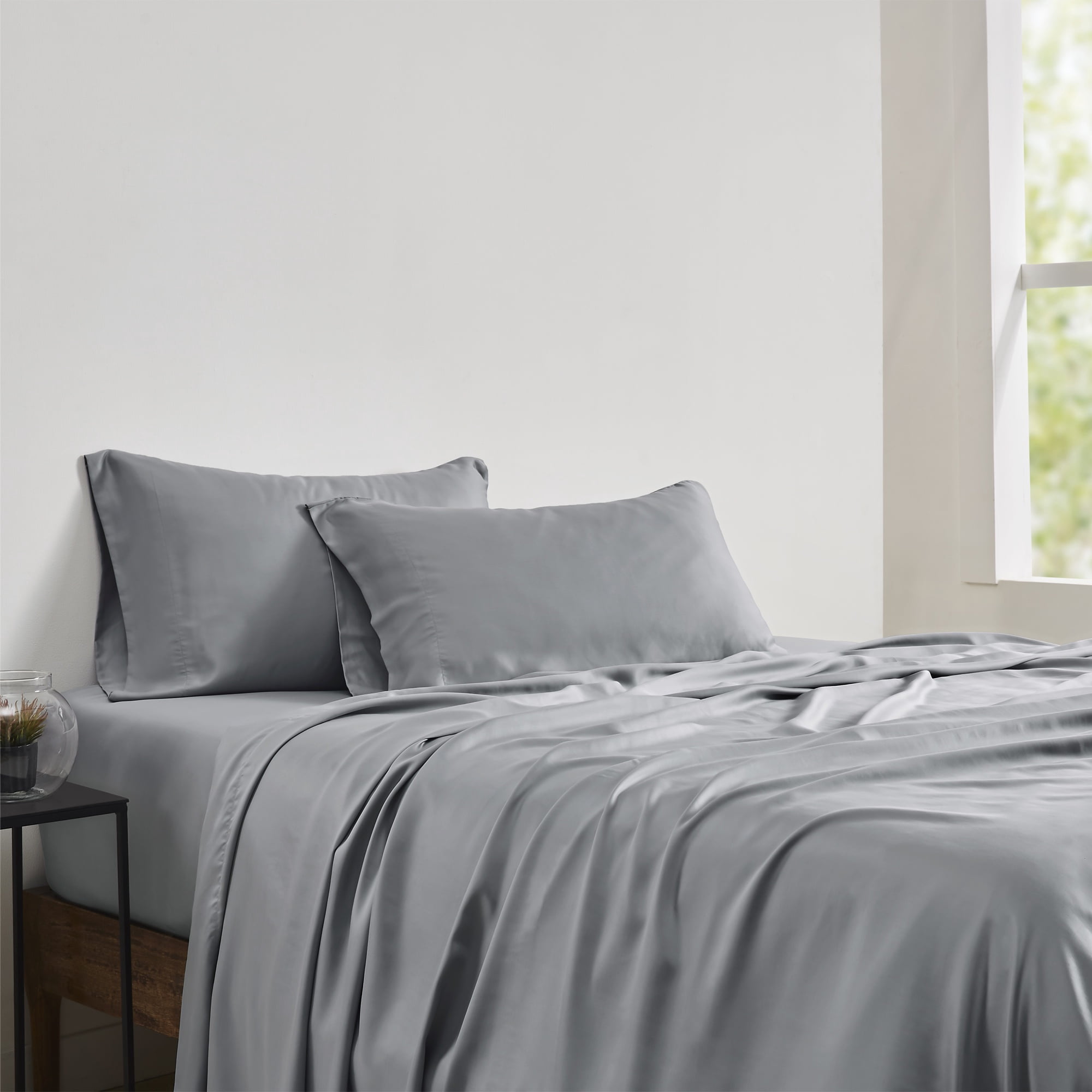 Modern Threads 4-Piece 400 Thread Count Platinum Tencel Adult Unisex Sheet Set, Full
