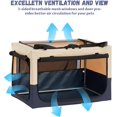 thumbnail image 7 of Pawverly 36" Soft-Sided Foldable Dog Crate, Portable Travel Dog Kennel with 3 Doors, Lightweight & Durable Pet Carrier, Gray, 7 of 7
