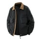 thumbnail image 2 of Blusa y camisa de manga larga con cuello vuelto para hombre, ropa de trabajo a prueba de viento de color sólido de otoño, chaqueta informal de solapa de manga larga para hombre, abrigo de poliéster, 2 of 9